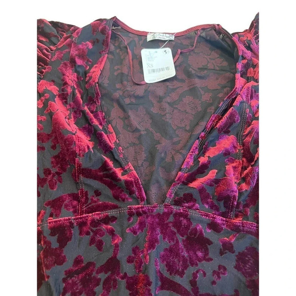 Free people Magic Hour Flocked Bodysuit - Picture 9 of 9